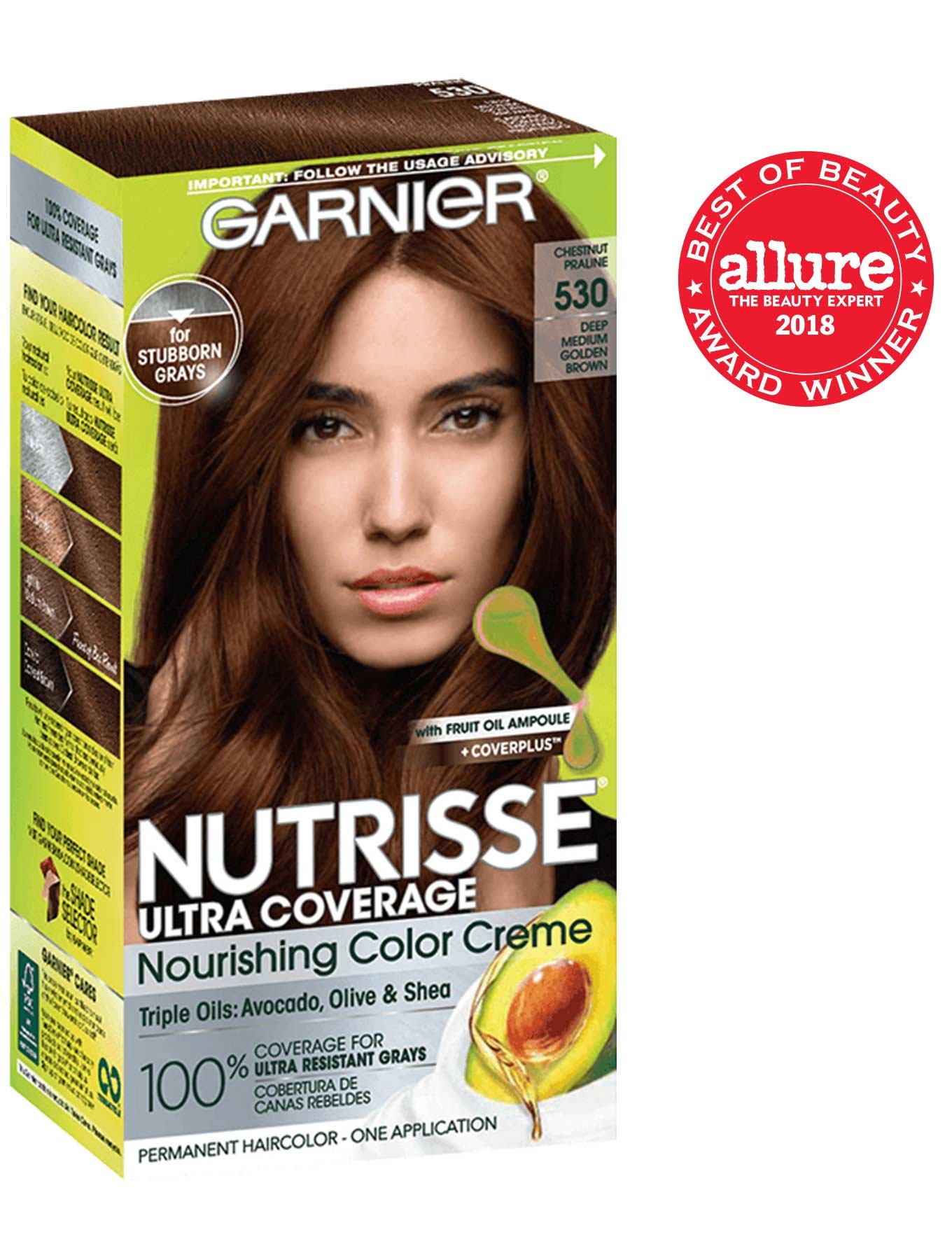 Front view of Nutrisse Ultra Coverage 530 - Chestnut Praline.